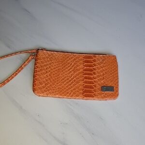Franco Sarto Orange Textured Clutch